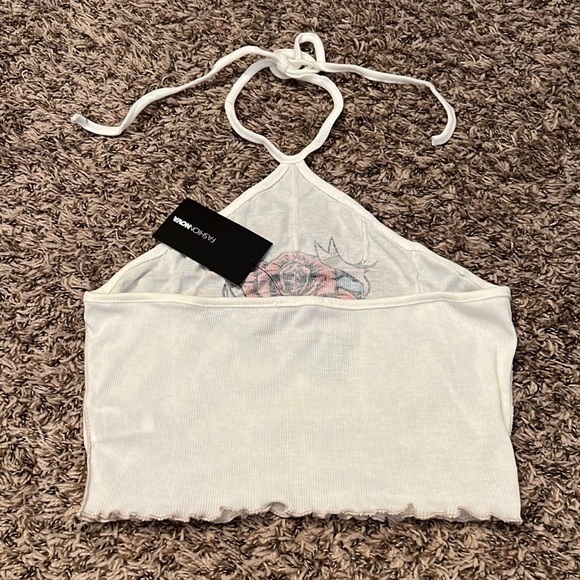 Ivory Cropped Halter Top - Picture 8 of 9